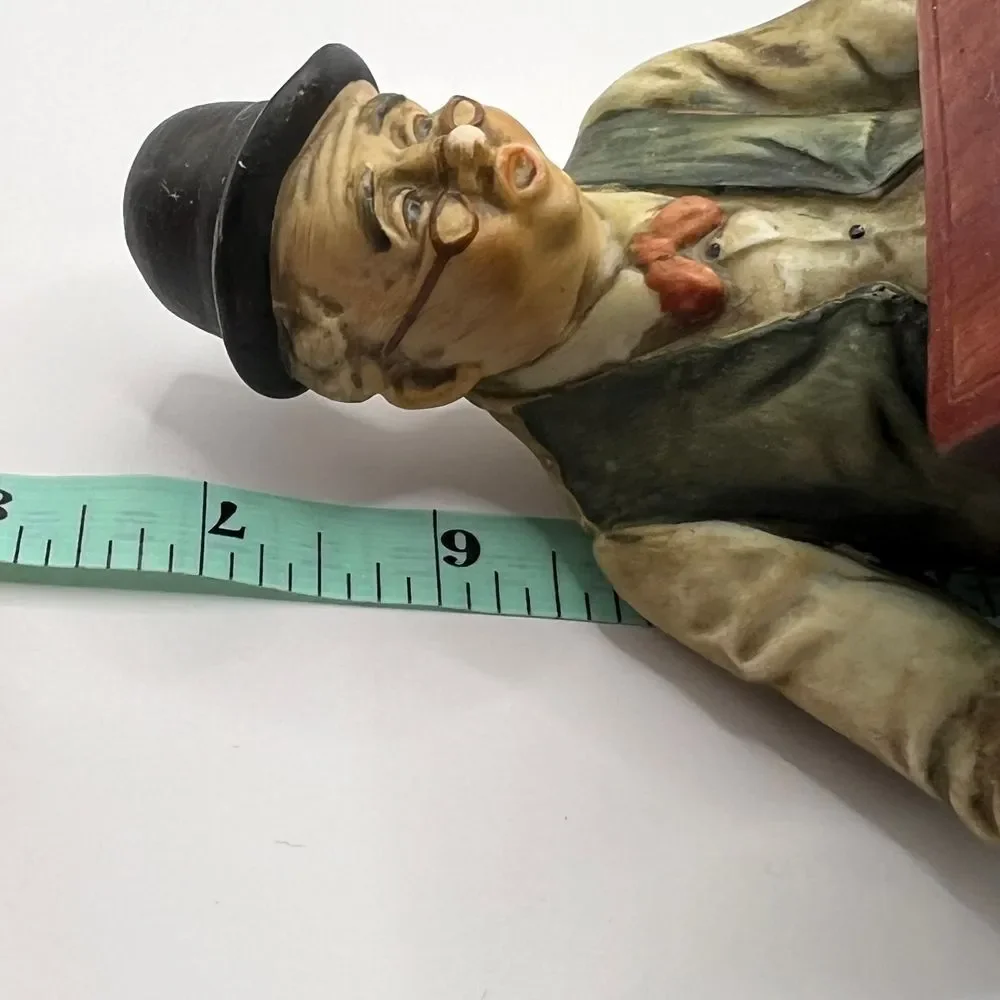 Vintage Ceramic Gentleman Figurine Music‎ Box Decorative Collectible Home Decor